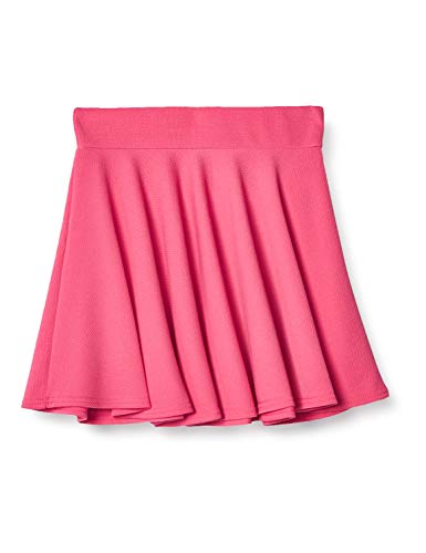 Urban CoCo Women's Basic Versatile Stretchy Flared Casual Mini Skater Skirt (2XL, Rose)