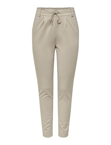 🔥 STARKER PREIS (-50%) ONLY Damen Onlpoptrash Life Easy Col Pant PNT Noos Regular Fit Hose Mit Kordelzugverschluss Für Lounge Und Freizeit, Pure Cashmere,XL / 34L