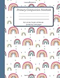 Primary Composition Book Dotted Midline And Picture Space Grades K2 Composition School Exercise Book 100 Story Pages Colorful Rainbows Series For Kids