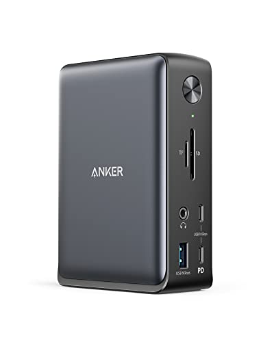 Anker Laptop Docking Station, 13-in-1 USB-C Docking Station, Triple Display with 2xHDMI and 1xDP, 10 Gbps USB-C and 5 Gbps USB-A Data, Ethernet, Audio, SD, 85W Charging for Dell, HP, Lenovo and More