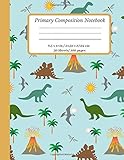 Primary Composition Book Dotted Midline And Picture Space Grades K2 Composition School Exercise Book 100 Story Pages Dinosaurs Series