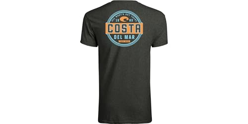 Costa Del Mar Prado Short Sleeve T Shirt, Dark Heather, Medium