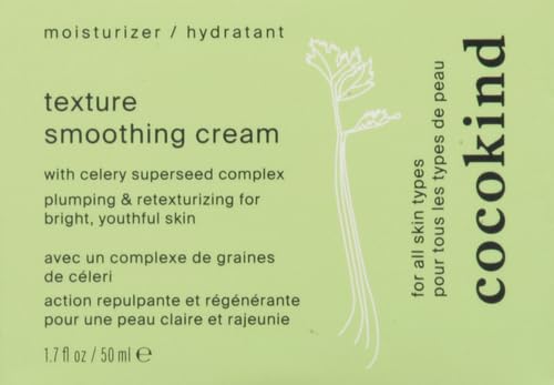 Cocokind Texture Smoothing Cream, Face Moisturizer with Squalane, Celery Seed and Cucumber, Face Lotion Moisturizer Face, Hydrating Face Cream