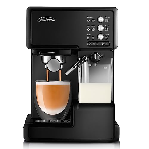 Sunbeam EM5000K Café Barista Coffee Machine | One-Touch Espresso, Latte & Cappuccino...