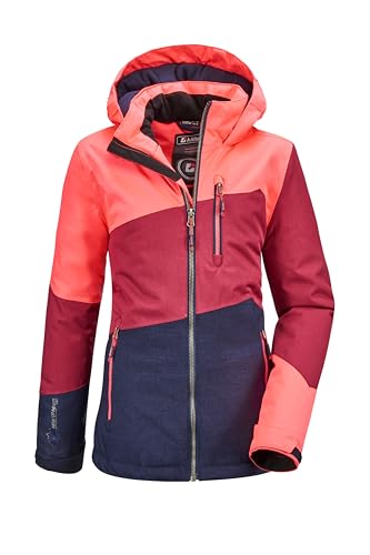 (-37%) killtec Mädchen Lynge Grls Jckt B Funktionsjacke Mit Kapuze, neo-coral, 128