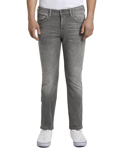 (-53%) TOM TAILOR Denim Herren Jeans 20622022 Aeden Straight, 10219 - Used Mid Stone Grey Denim, 34W / 32L