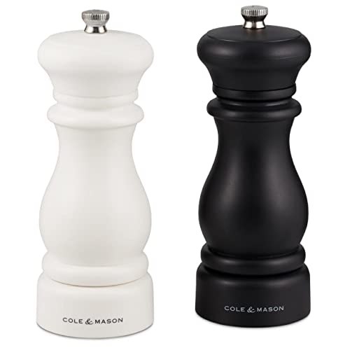 Cole &amp; Mason Southwold Classic Salt &amp; Pepper Mill Gift Set - Salt and Pepper Grinders with a Matte Finish - Adju