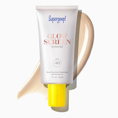 Supergoop! Glowscreen SPF 40, Sunrise (Champagne Glow) - 1.7 fl oz - Glowy Primer + Broad Spectrum Tinted Sunscreen - Helps Filter Blue Light - Hydration - Hyaluronic Acid & Vitamin B5