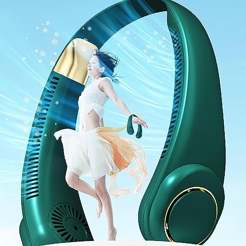 JISULIFE Portable Neck Fan, Hands-Free Bladeless, 5 Speeds, 4000 mAh