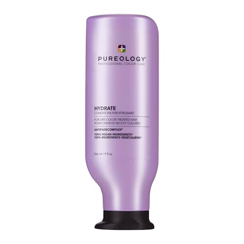 Pureology Hydrate Conditioner - For Dry or Color Treated Hair, Nourishing Conditioner to Restore Moisture and Seal in Hydration, Vegan, 9 Fl Oz