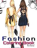 Fashion Coloring Book For Girlsadultteens With Stars And Flowers