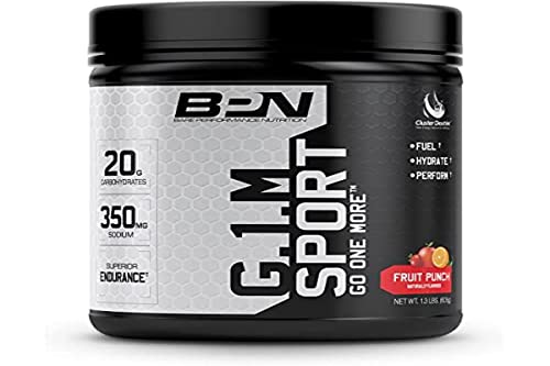 BARE PERFORMANCE NUTRITION, BPN G.1.M Go One More Sport, Endurance Training Fuel, Superior Carbohydrate & Electrolytes Powder Formula, Reduce Fatigue, Fruit Punch, 25 Servings