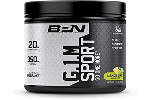 BARE PERFORMANCE NUTRITION, BPN G.1.M Go One More Sport, Endurance Training Fuel, Superior Carbohydrate & Electrolytes Powder Formula, Reduce Fatigue, Lemon Lime, 25 Servings
