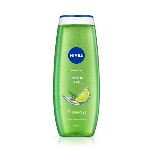 NIVEA Lemon and oil 500ml Body Wash| Shower Gel with Scent of Lemon and Care Oil | Pure Glycerin for Instant Soft & Summer Fresh Skin|Microplastic Fre