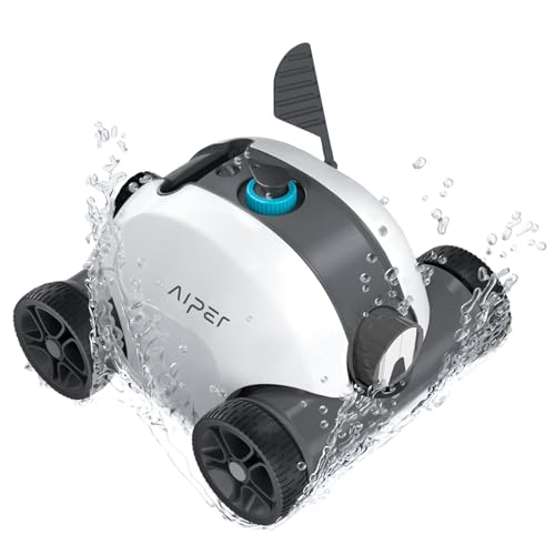 AIPER Cordless Robotic Pool Cleaner with Dual-Drive Motors, Self-Parking, 90 Mins