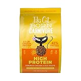 Tiki Cat Born Carnivore High Protein Dry Cat Food, Deboned Chicken & Egg, 2.8 lbs. Bag