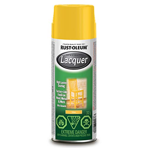 WestNet Spray Paint Rust-Oleum Fast-Curing Gloss Yellow Lacquer 312g Ships Same Day From Calgary With Tracking 335845 photo 2