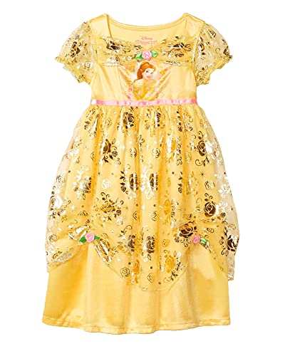 Disney Girls' Toddler Princess Fantasy Gown, Yellow, 2T