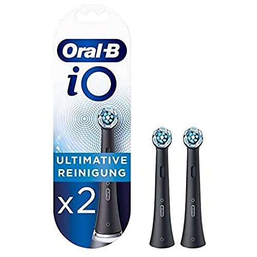🔥 STARKER PREIS (-24%) Oral-B iO Ultimative Reinigung Aufsteckbürsten für elektrische Zahnbürste, 2 Stück, ultimative Zahnreinigung mit iO Technologie, schwarz