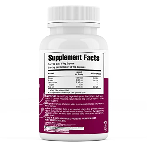 Biotin | Beauty Capsules | Promotes Healthy Hair | Skin & Nails |Helps Support Energy Metabolism | Helps Convert Food Into Energy For Men And Women -6