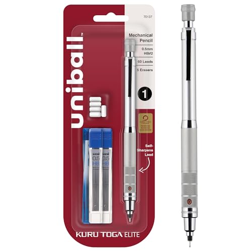 uniball Kuru Toga Elite Mechanical Pencil Starter Kit, 0.5mm, HB #2