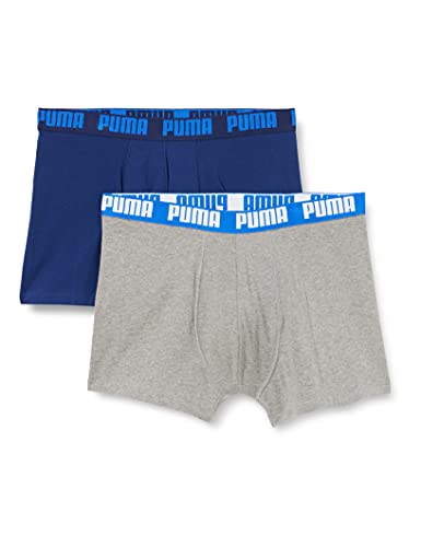 (-41%) PUMA Herren Basic Boxers Unterwäsche, Blue / Grey Melange, L EU
