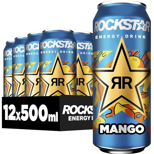 🔥 SELTEN SO GÜNSTIG (-38%) Rockstar Energy Drink Mango Geschmack, 12x500ml – koffeinhaltig