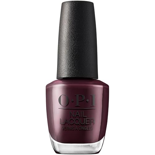 OPI Nail Lacquer Complimentary Wine | Opaque Dark Red Crème Chip Resistant Nail Polish | Muse of Milan Collection