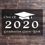 Class Of 2020 Graduation Guest Book Rustic Wooden Guestbook With Write In Advice Lib Prompts For Guests Funny Keepsake Memory Book Gift