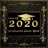 Class Of 2020 Graduation Guest Book Vintage Golden Guestbook With Write In Advice Lib Prompts For Guests Funny Keepsake Memory Book Gift