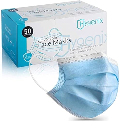 Hygenix Level 3 Procedure 3Ply Disposable Face Masks – ≥98% Filtration, Fluid Resistant, Made in USA (50 Pack)