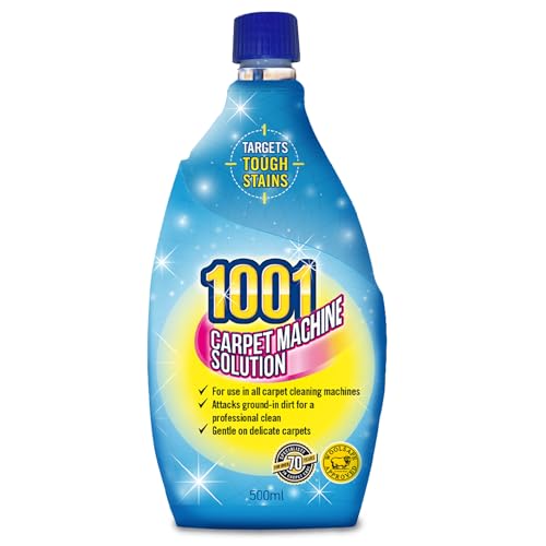 1001 Carpet Machine Solution, Perfect For Large and High Traffic Areas, Gentle On Upholstery and Carpets, 500 ml