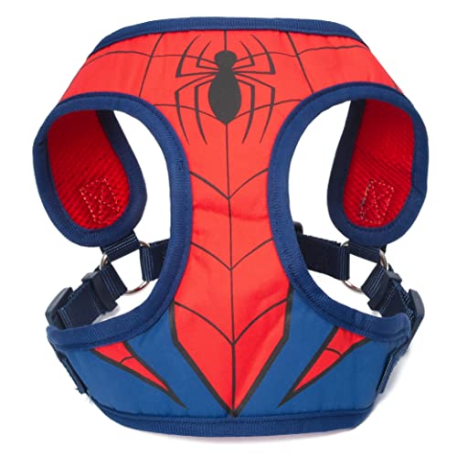 Marvel Comics Spiderman Superhero Dog Harness | No Pull, Red No Escape Vest for Large Dogs | Costume in Size Large (L)
