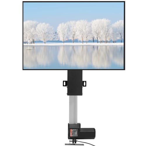 VEVOR Motorized TV Lift Stroke Length 31 Inches Motorized TV Mount Fit for Max.60 Inch Lift with Remote Control Height Adjustable 42-73 Inch,Load Capacity 132 Lbs