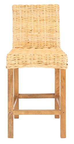 SAFAVIEH Home Tobie Natural Rattan 24-inch Counter Stool