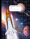 Graph Paper Composition Notebook Grid Paper Journal Outer Space Travel Shuttle Rocket Quad Ruled 4 Squares Per Inch2x2 Workbook For Math Sketching Large Size 85 X 11 Inches