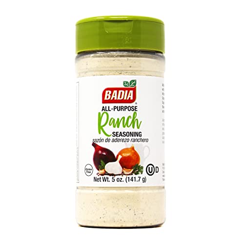 Badia Ranch Seasoning Powder, 5 oz – All-Purpose Ranch Flavor for Dressings, Dips, Meats, Vegetables & Snacks