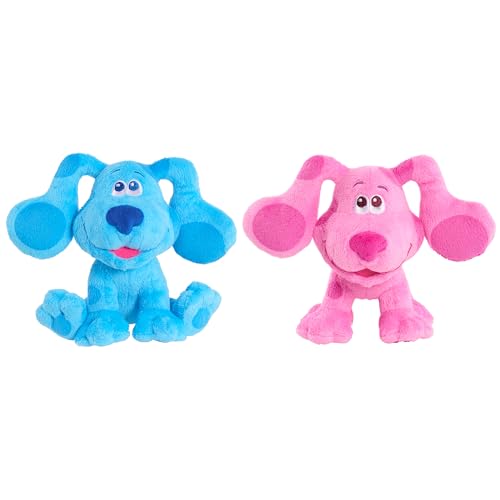 Blue’s Clues & You! 7-inch Beanbag Plush Blue & Magenta 2-Pack, Stuffed Animals, Dog, Kids Toys for Ages 3 Up by Just Play
