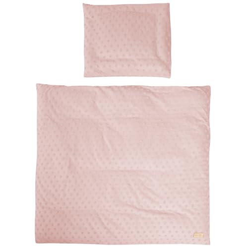 (-34%) roba Babybettwäsche Lil Planet 80 x 80 cm - 2-teiliges Bettwäsche Set - Bio Baumwolle - GOTS und Oeko-Tex 100 zertifiziert - Rosa / Mauve