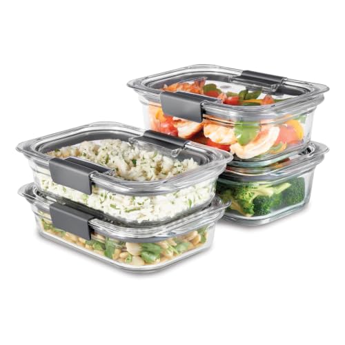 Rubbermaid Brilliance Glass Food Storage Containers with Lids 8-Piece Set