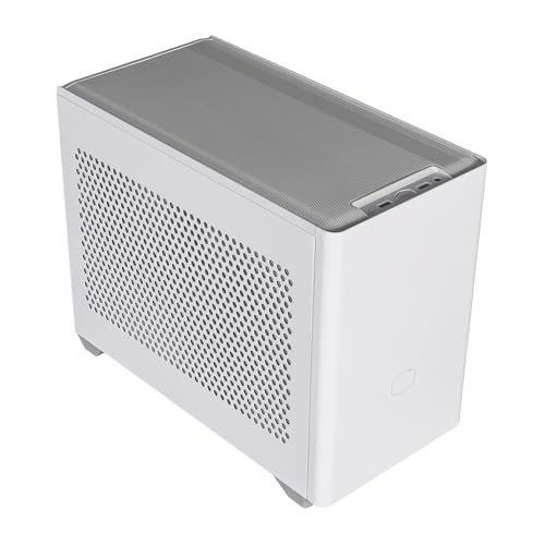 Cooler Master NR200 White Mini-ITX PC Case Ready, Horizontal GPU Mount, Designed Ready Nvidia RTX 5070 Ti | AMD RX 9070 XT, SFX PSU – Ready to Install, Airflow Up To 6 Fans, Vented Panels, DIY