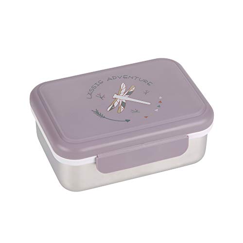 (-22%) LÄSSIG Kinder Brotdose Edelstahl Lunchbox mit Trennwand Adventure Dragonfly