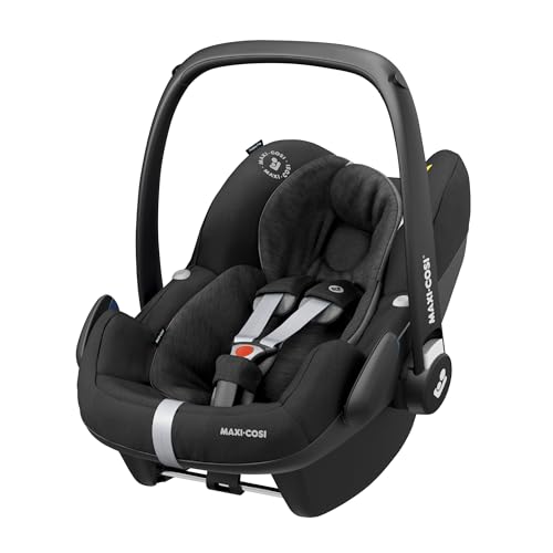 (-50%) Maxi-Cosi Pebble Pro i-Size Babyschale, Kindersitz für Neugeborene, ab der Geburt bis ca. 12 Monate, 45 bis 75 cm, Essential Black