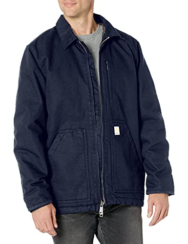 Carhartt Men's Loose Fit Washed Duck Sherpa-Lined Coat
