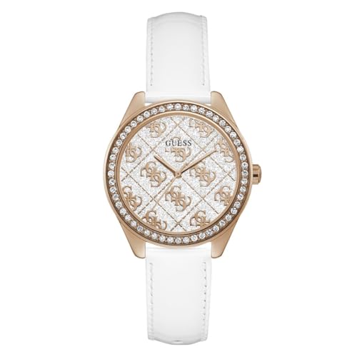 Round 37mm White Dial Analog Women Watch - GW0098L4