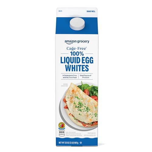 Amazon Fresh, Cage Free Liquid Egg Whites, 32 Fl Oz (Previously Happy Belly, Packaging May Vary)