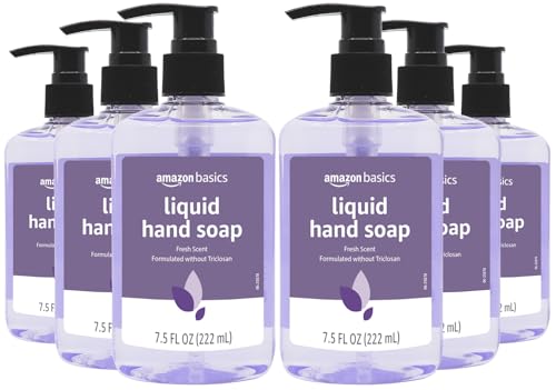 Amazon Basics Original Fresh Liquid Hand Soap, 7.5 Fl Oz (Pack of 6)