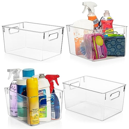 ClearSpace Clear Plastic Pantry Storage Bins Cabinet Organizer