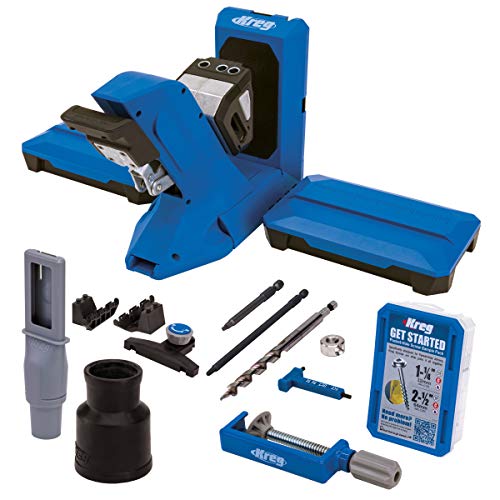 Kreg Tool KPHJ720PRO Pocket-Hole Jig 720PRO - Easy Clamping & Adjusting - Includes Durable Kreg Pocket-Hole Screws - For Materials 1/2" to 1 1/2" Thick
