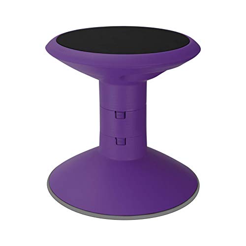 Storex Wiggle Stool – Active Flexible Seating for Classroom and Home Study, Adjustable 12-18 Inch Height, Violet (00307U01C)